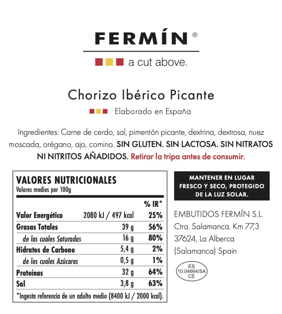 Fermín - EUROPA Chorizo de Cebo Ibérico Picante