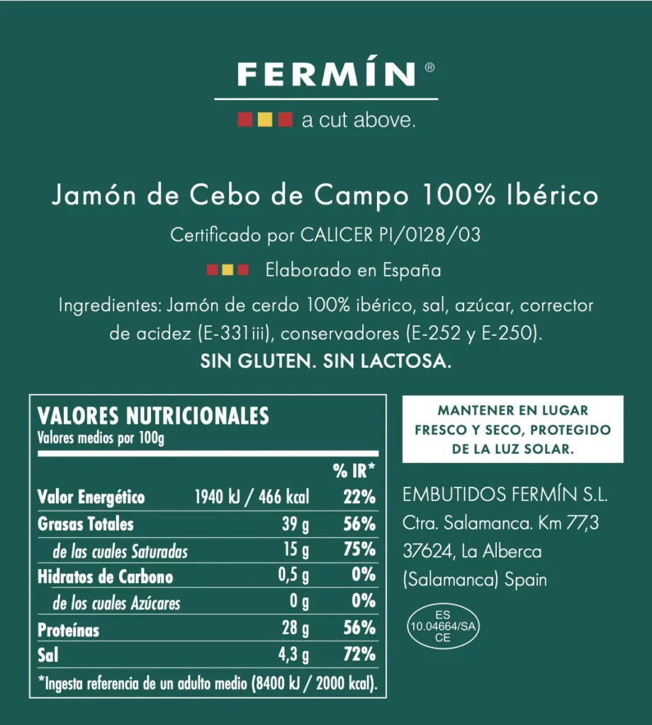Fermín - EUROPA Jamón de Cebo de Campo 100_ Ibérico